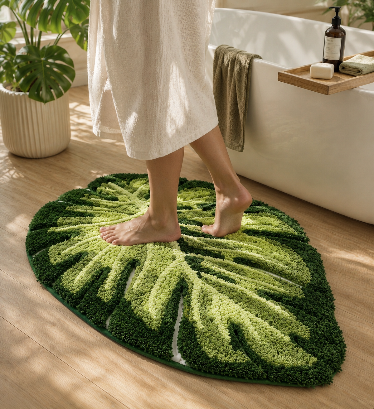 Bellmere™ Monstera Bath Mat